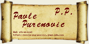 Pavle Purenović vizit kartica